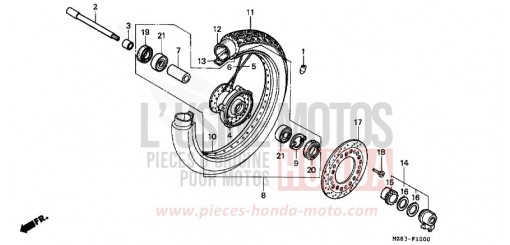 ROUE AVANT VT600CR de 1994